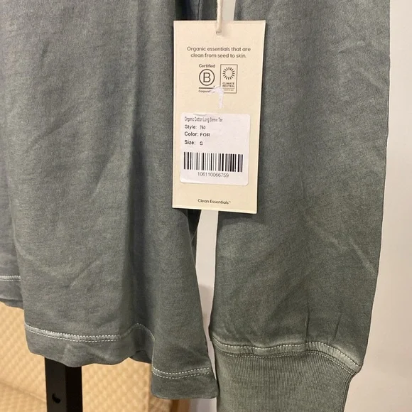 MATE the Label Organic Cotton Long Sleeve Tee In Forest - Picture 6 of 7